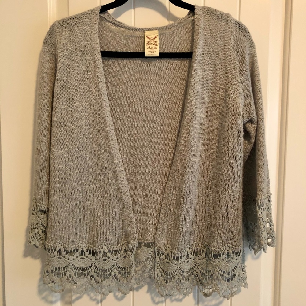 Knit open-front cardigan